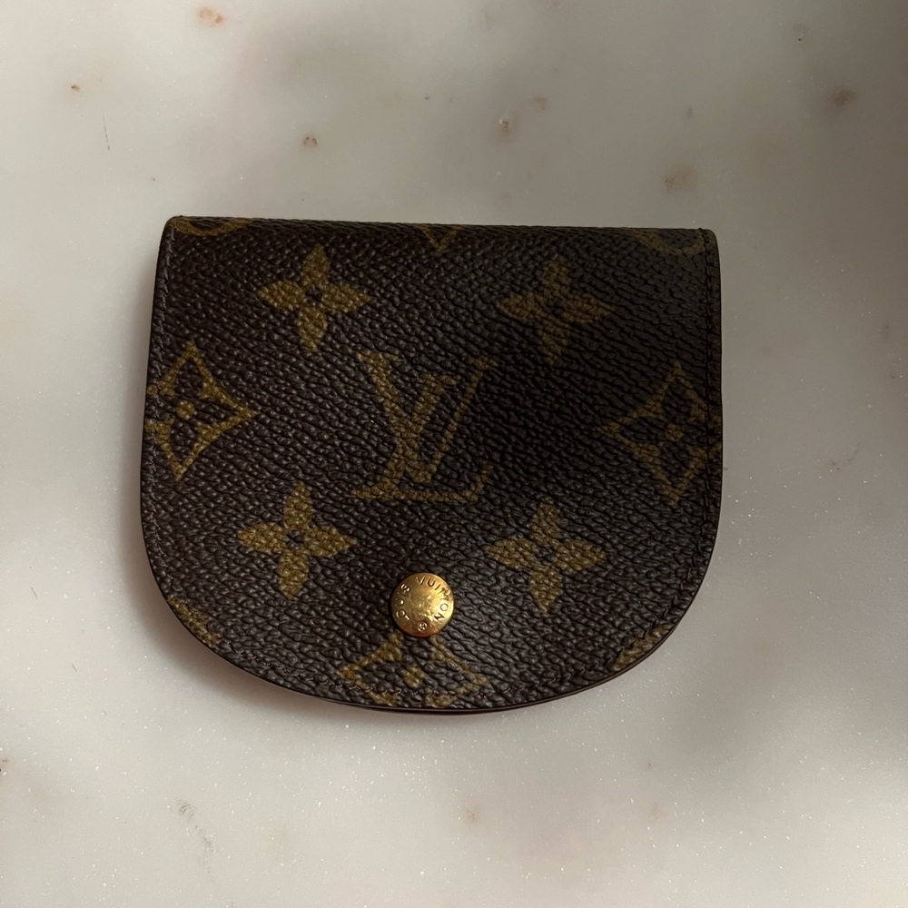 Louis Vuitton Monogram Porte Monnaie Gousset Coin Purse Unisex Wallet
